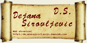 Dejana Sirovljević vizit kartica